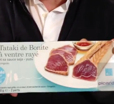 Test d'un nouveau produit industriel : Tataki de bonite à ventre rayé Picard Surgelés