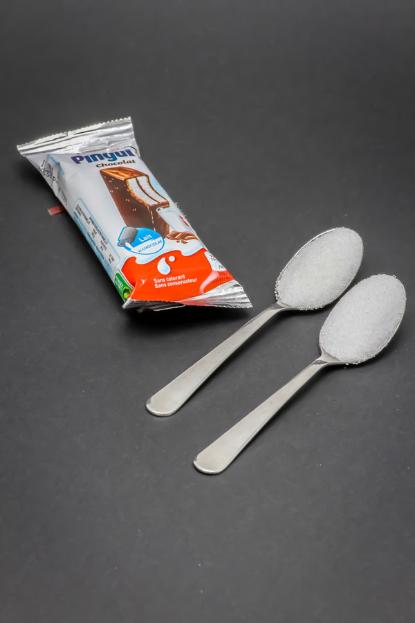 1 Kinder Pingui contient de 2 cuil. à café de sucre