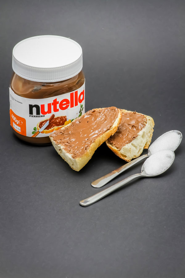 16,6g de Nutella sur 2 tartines contiennent 2 cuillères à café de sucre