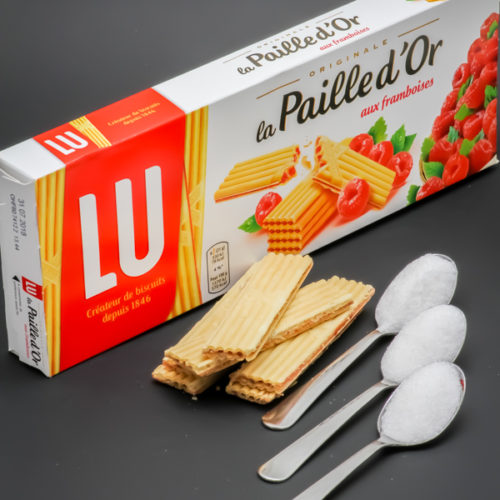 6 paille d'Or (1/2 sachet) contiennent 2,4 cuil. à café de sucre