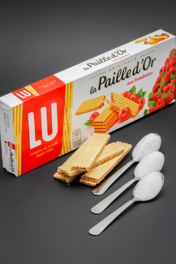 6 paille d'Or (1/2 sachet) contiennent 2,4 cuil. à café de sucre