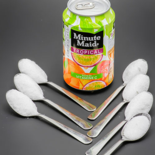 1 Minute Maid tropical contient 6,2 cuil. à café de sucre soit 31g