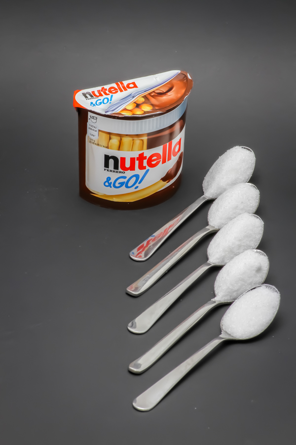 1 Nutella & Go contient 4,5 cuil. à café de sucre soit 22,6g