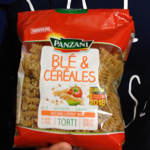 Test d'un nouveau produit industriel : torti blé & céréales Panzani