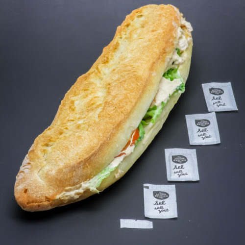 1 sandwich Dieppois de Paul contient 4,2 dosettes de sel soit 3,34g