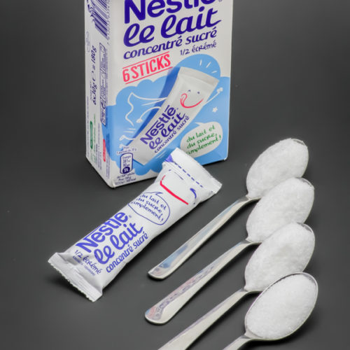1 stick de lait concentré sucré Nestlé contient 3,4 cuil. à café de sucre soit 17,1g