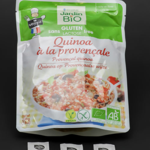 1 sachet de quinoa à la provençale Léa Nature Jardin Bio contient 3 dosettes de sel soit 2,4g